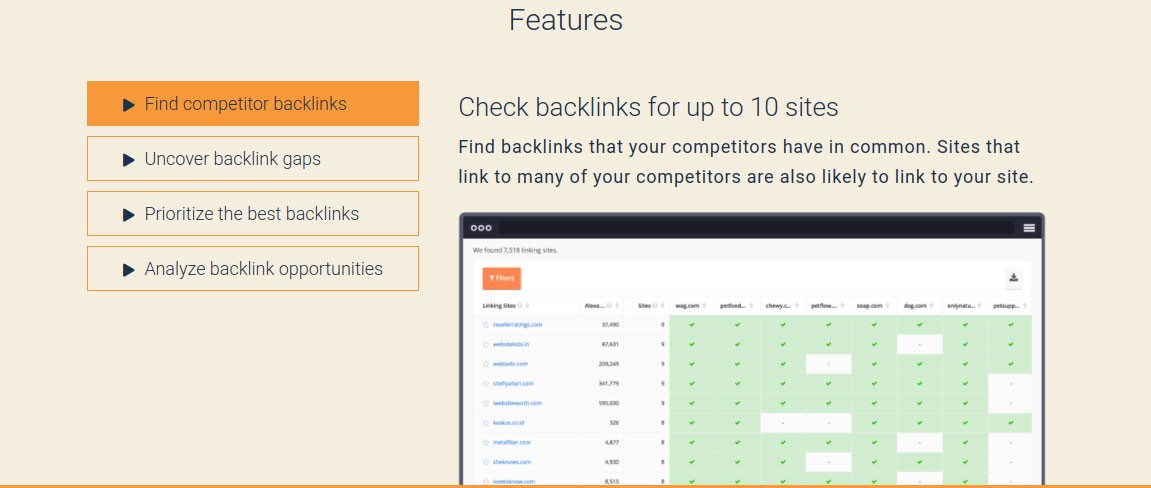 Check website backlinks