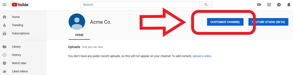 Create a youtube account for business