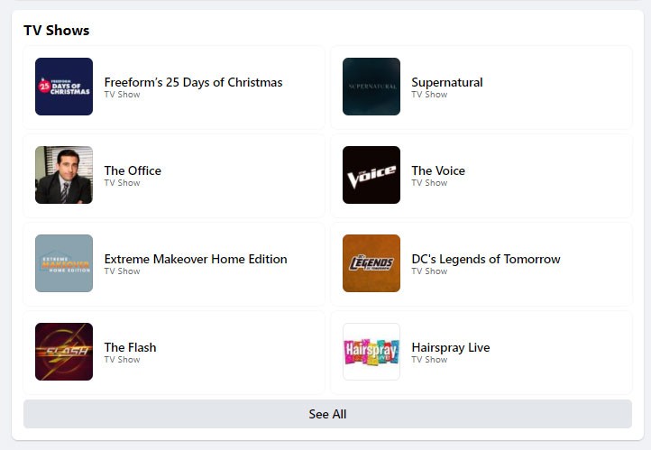 Facebook Interest Lists