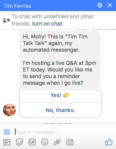 Facebook Messenger Chatbots