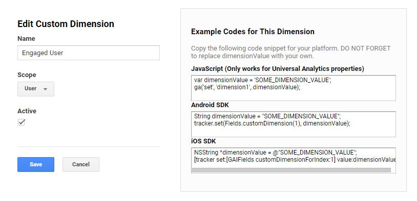 Google Analytics Custom Dimensions