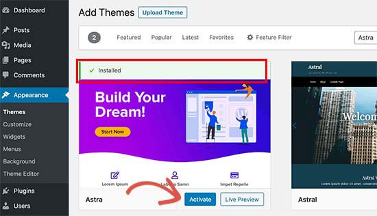 How to create a wordpress website for beginners
