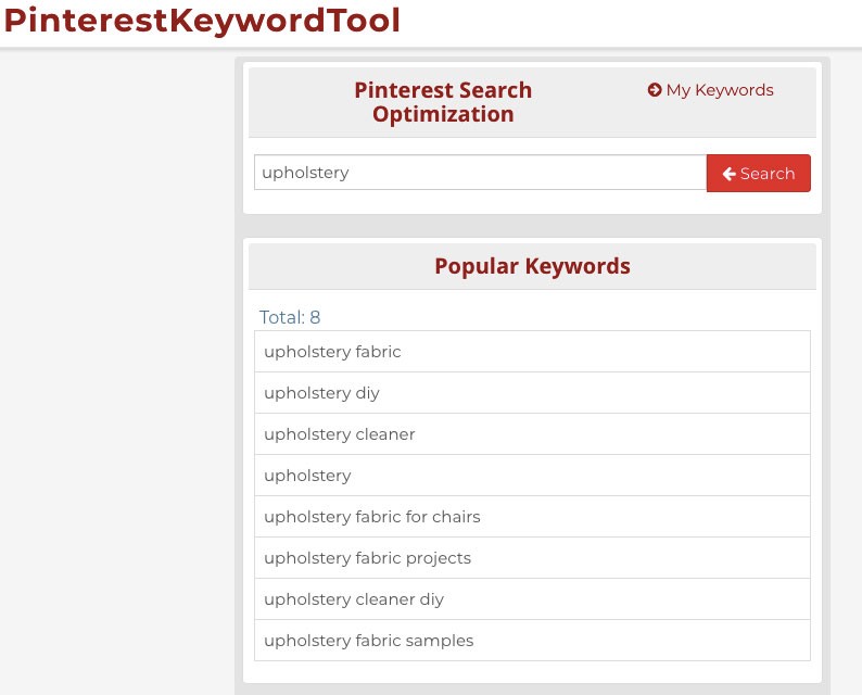 Pinterest keyword tool