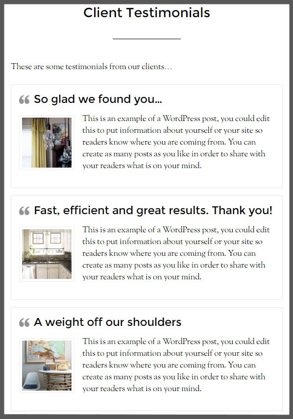 Testimonial plugin wordpress