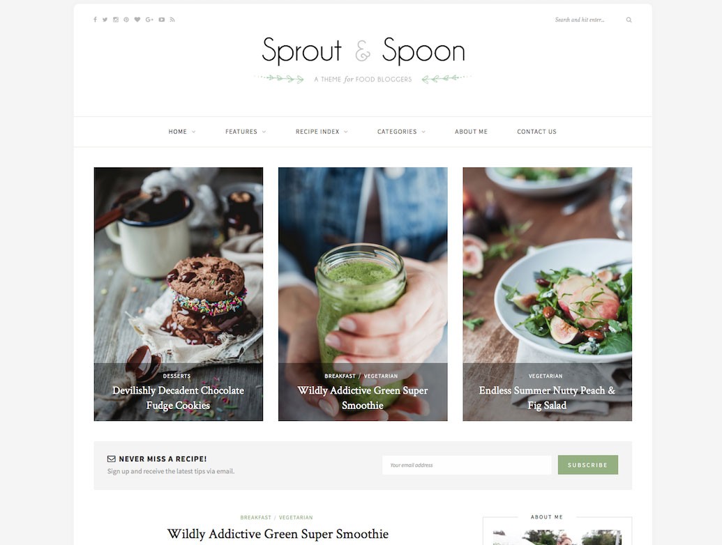 Top 6 WordPress Food Blog Themes